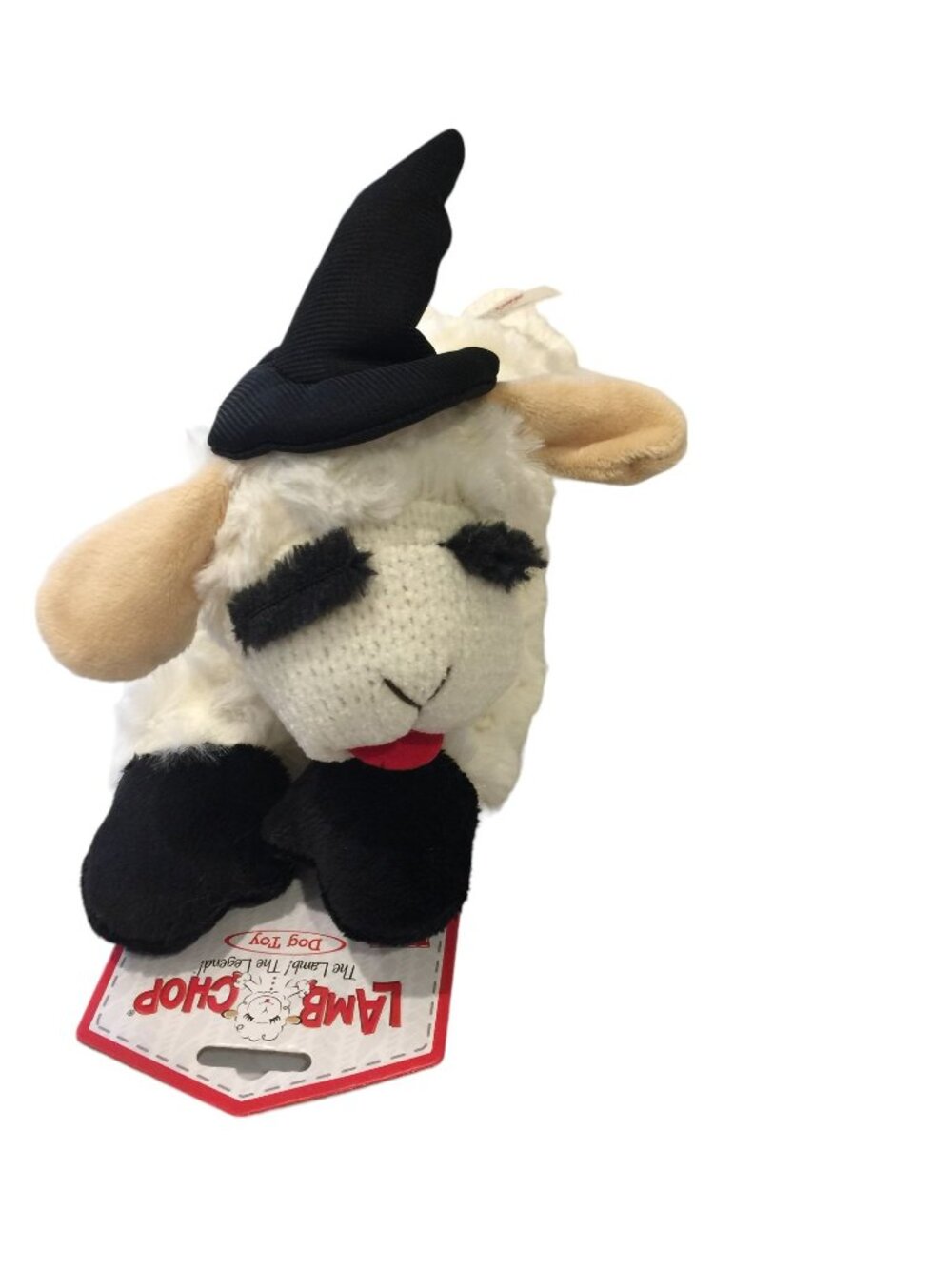 Lamb Chop Halloween Witch Black Hat 11" Plush Squeak Dog Toy